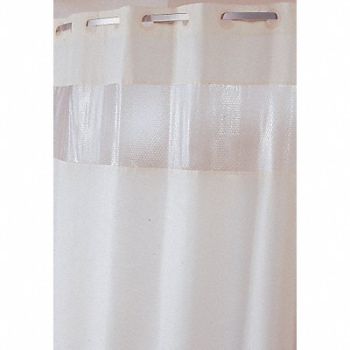 HOOKLESS Shower Curtain 77 in L 71 in W Beige, 1ATT6