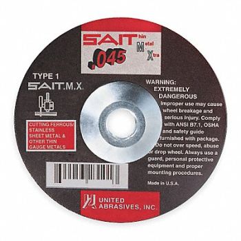 UNITED ABRASIVES-SAIT CutOff Wheel A60S 6 x.045 x7/8, 1AUB3