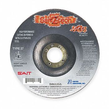 UNITED ABRASIVES-SAIT Abrsv Cut Whl 7In D 0.045In T 7/8In AH, 1AUD4