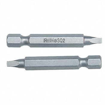 IRWIN Insert Bit Power Sgl End Hex Shank PK2, 55KG57