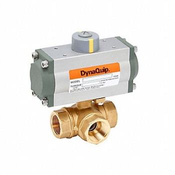 DYNAQUIP CONTROLS Ball Valve 1/2 In NPT Spring Return, 1AWK9