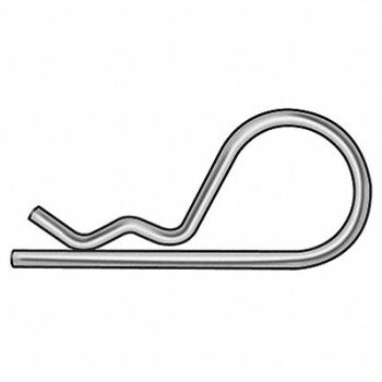 GRAINGER APPROVED Cotter Pin Hairpin 11/64 Dx3-1/4 L PK10, 1BBE9