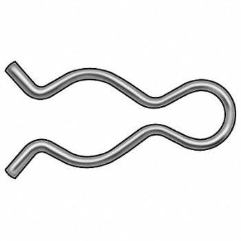 GRAINGER APPROVED Cotter Pin Hairpin 3/64 Dx1-1/2 L PK25, 2UJR7