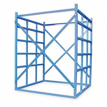 VESTIL Horizontal Bar Rack Starter 60 H Blue, 1BBX1