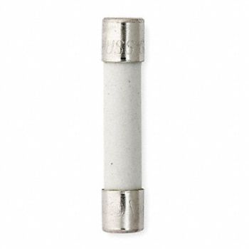 BUSSMANN Fuse 15A Ceramic GBB Series PK5, 1CC13