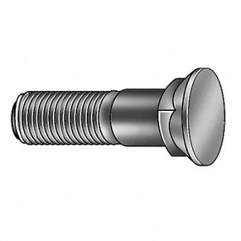 GRAINGER APPROVED Plow Bolt Fastener L 5 1/2 in PK40, 4RWJ2