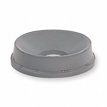RUBBERMAID COMMERCIAL PRODUCTS Trash Can Top Funnel Stays Open Gray, 1CG14