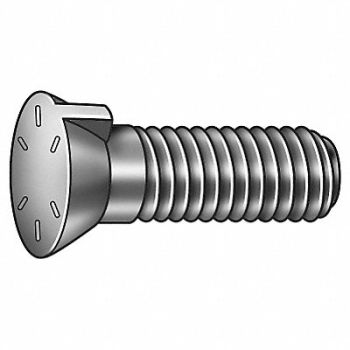 GRAINGER APPROVED Plow Bolt Fastener L 7 1/2 in PK25, 4RWN4