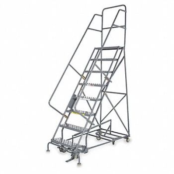 TRI-ARC Rolling Ladder Hndrl Pltfm 140 In H, 1CJK5
