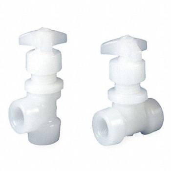 GF PIPING SYSTEMS Needle Valve Straight PVDF 1/2 in FNPT, 1CMA1