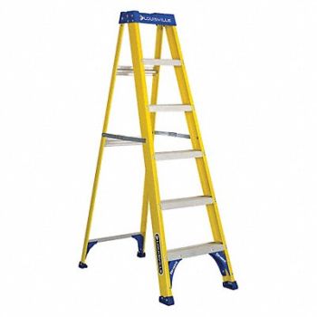 LOUISVILLE Stepladder Fiberglass 6 ft H 250 lb Cap, 1CMT3