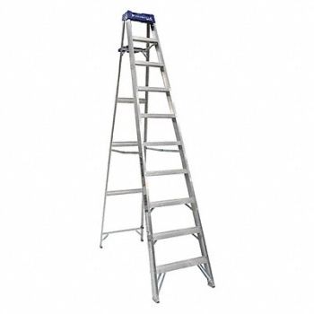 LOUISVILLE Stepladder Aluminum 10 ft H 250 lb Cap., 1CMT5
