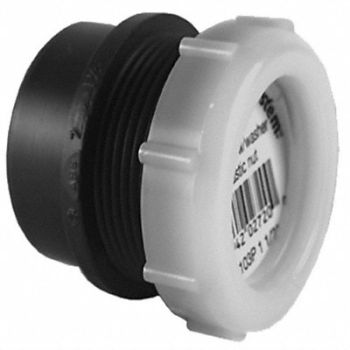 GRAINGER APPROVED Male Trap Adapter W/ Poly Nut 1 1/2 in, 1CNV6