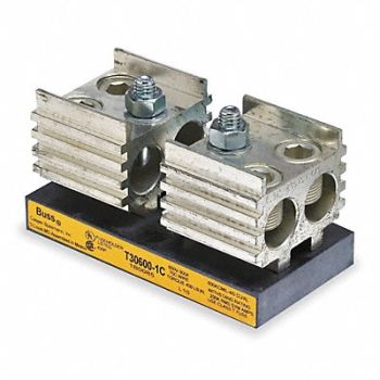 BUSSMANN Fuse Block 401 to 600A T 1 Pole, 1CP53