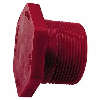 GRAINGER APPROVED Hex Head Plug 2 in Schedule 80 MNPT, 1CRU8