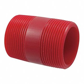 GRAINGER APPROVED Nipple 3/4 x 2 In MPT Kynar(R) 1360 PSI, 1CRK8