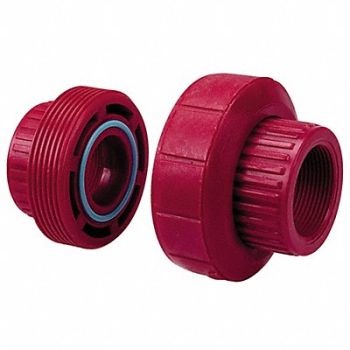 GRAINGER APPROVED Union 2 in Pipe Size Schedule 80 FNPT, 1CRR4