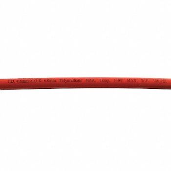 GRAINGER APPROVED Tubing Poly 6mm OD 180 PSI Red, 1CTH2