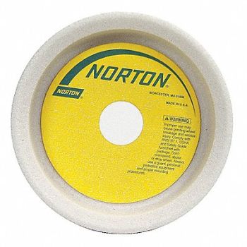NORTON Straight Cup Wheel 5Diax1.5 Tx1.25AH PK5, 1CUL7