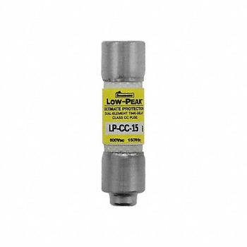 BUSSMANN Fuse Class CC 15A LP-CC Series, 1CX48