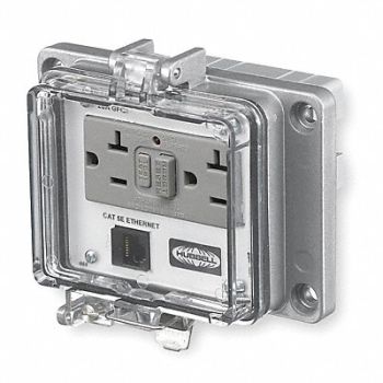 HUBBELL WIRING DEVICE-KELLEMS Access Port Power And Data NEMA 12/4, 1CXG2