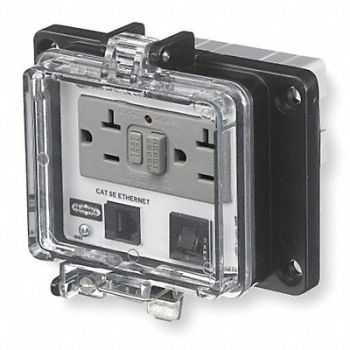 HUBBELL WIRING DEVICE-KELLEMS Access Port Power And Data NEMA 4X, 1CXG8