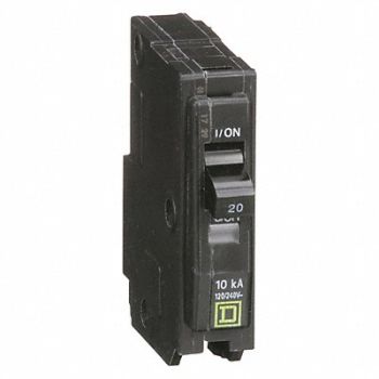 SQUARE D Circuit Breaker 20A Plug In 120/240V 1P, 1D234