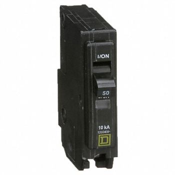 SQUARE D Circuit Breaker 50A Plug In 120/240V 1P, 1D244
