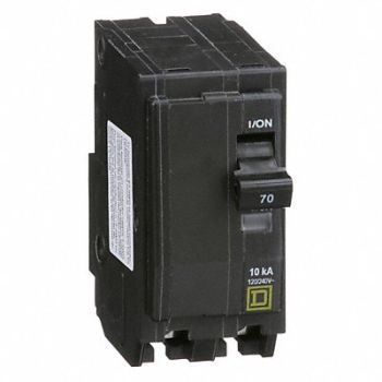 SQUARE D Circuit Breaker 70A Plug In 120/240V 2P, 1D317