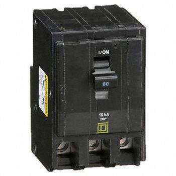 SQUARE D Circuit Breaker 80A Plug In 120/240V 3P, 1D330