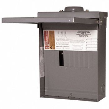 SQUARE D Load Center 100A Lug 1 Phase 8 Spaces, 1D423