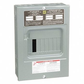 SQUARE D Load Center 100A Lug 1 Phase 8 Spaces, 1D424