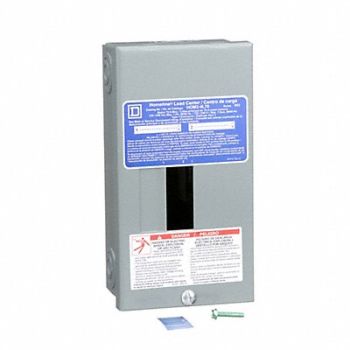 SQUARE D Load Center 70A Lug 1 Phase 2 Spaces, 1D512