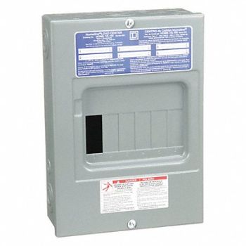 SQUARE D Load Center 100A Lug 1 Phase 6 Spaces, 1D521