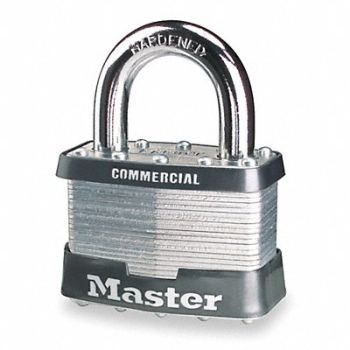 MASTER LOCK Keyed Padlock 5/8 in Rectangle Silver, 3JYY5