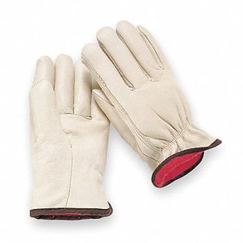 CONDOR D1598 Leather Gloves White L PR, 3AJ48