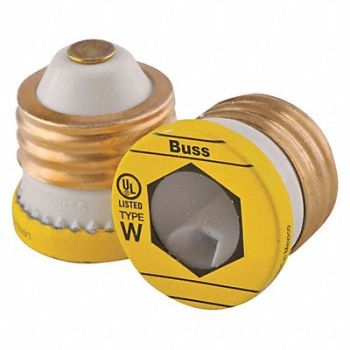 BUSSMANN Plug Fuse W Series 6A PK4, 6F467