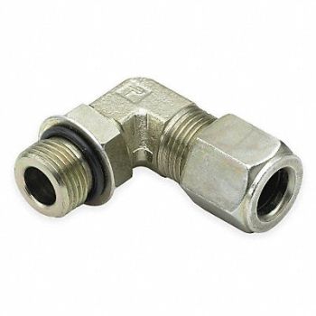 PARKER Strt Elbow Znc Stl CompxSAE 3/8x3/4-16In, 1DDC7