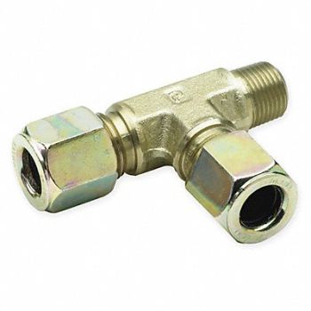 PARKER Tee Brass A-LOKxM 1/2In, 20YY83