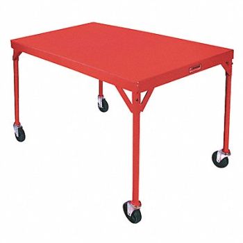 DAYTON Mobile Fixed Work Table Steel 54 W 30 D, 1DE92