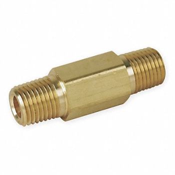 PARKER Hex Long Nipple Brass 1/2 in MNPT, 1DFX1