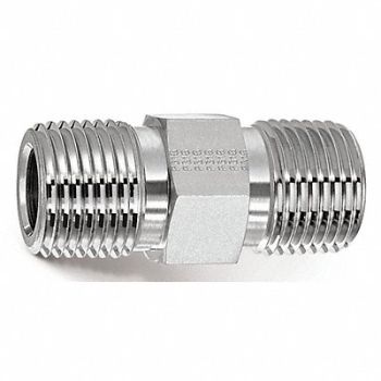 PARKER Hex Long Nipple 316 SS 1/4 in MNPT, 1DFZ8