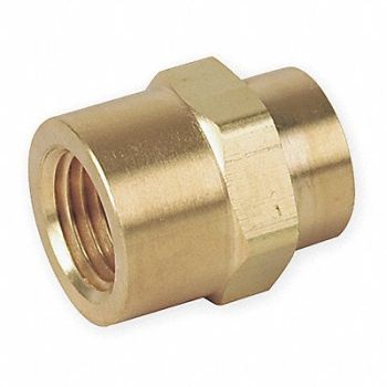 PARKER Hex Reducing Coupling Brass 1/2 x 1/4 in, 1DGC9