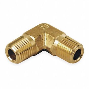 PARKER 90 Elbow Brass 1/2 in Pipe Size MNPT, 1DGG6