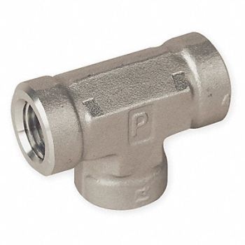 PARKER Tee Carbon Steel 1/2 in Pipe Size FNPT, 1DGL2