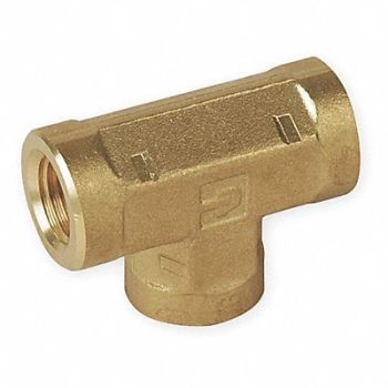 PARKER Female Tee Brass 1/8 in Pipe Size NPT, 20YZ90