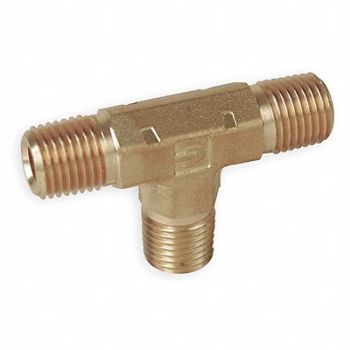 PARKER Male Tee Brass 1/2 in Pipe Size MNPT, 1DGP8