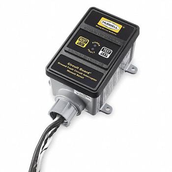 HUBBELL WIRING DEVICE-KELLEMS Hard Wired GFCI 30 A Black 240VAC, 1DJG3