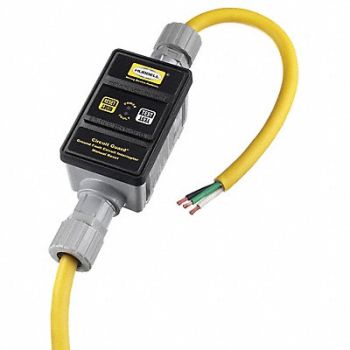 HUBBELL WIRING DEVICE-KELLEMS Line Cord GFCI 6ft 30A Yel 250V, 1DJH8