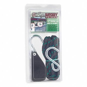 Rope Ratchet Hook 15 ft.L Polypropylene, 1DJP5